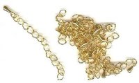 10 2 Inch Gold Plate Necklace Extenders